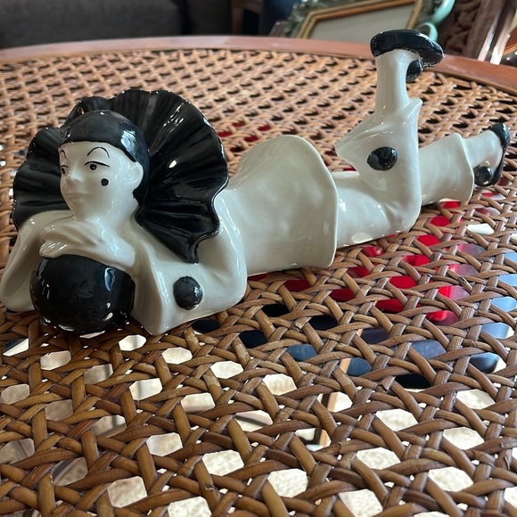 VTG Clowncore Art Deco Pantomime Black White Minimalist Ceramic Pierrot - Picture 15 of 15